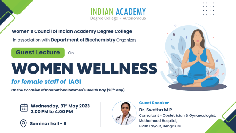 Women Wellness - Indian Academy Degree College- Autonomous